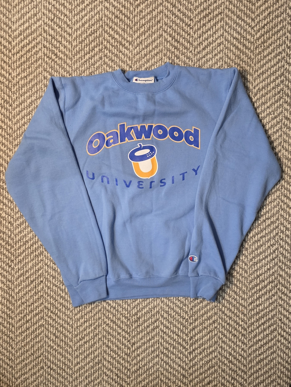 Champion Sky Blue Oakwood University Crewneck Sweatshirt